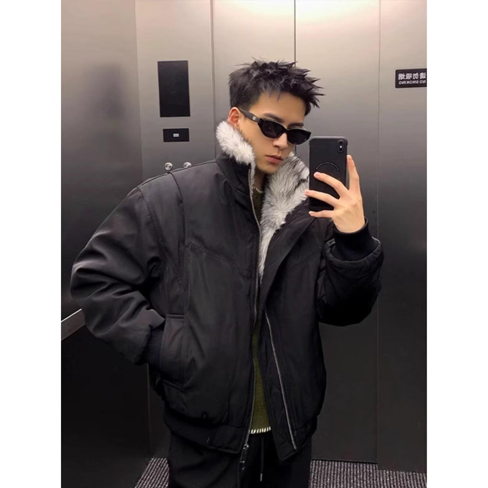 2024春秋痞帅外套男ins高街潮牌港风日系原宿风韩版潮流宽松夹克