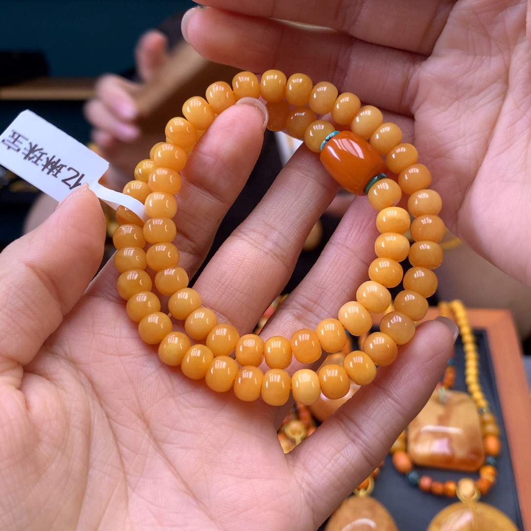 蜜蜡未镶嵌手串天然