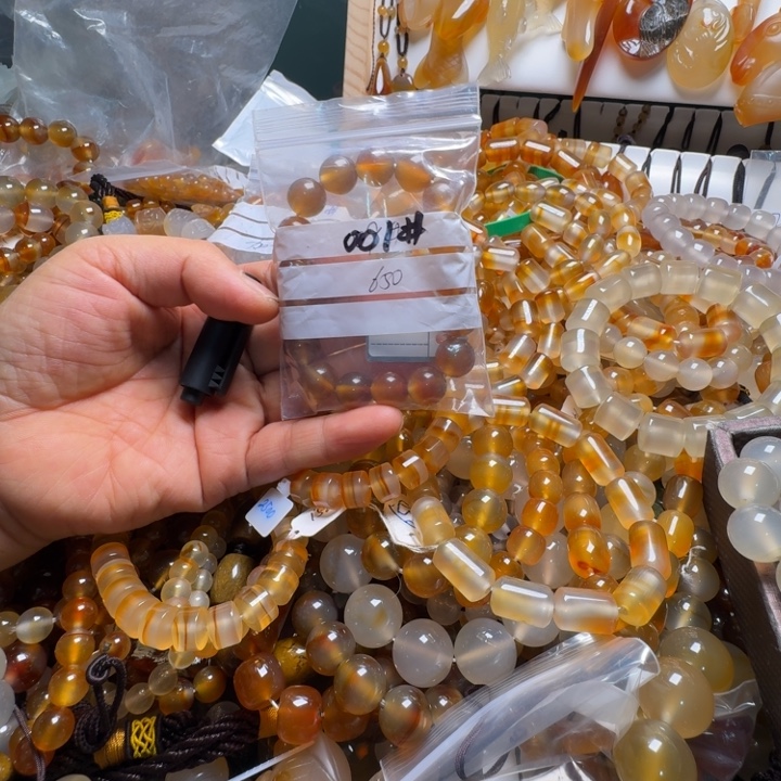 华***旭玛瑙/玉髓未镶嵌颈饰001