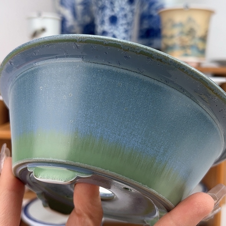 红陶活****子手工制作盆