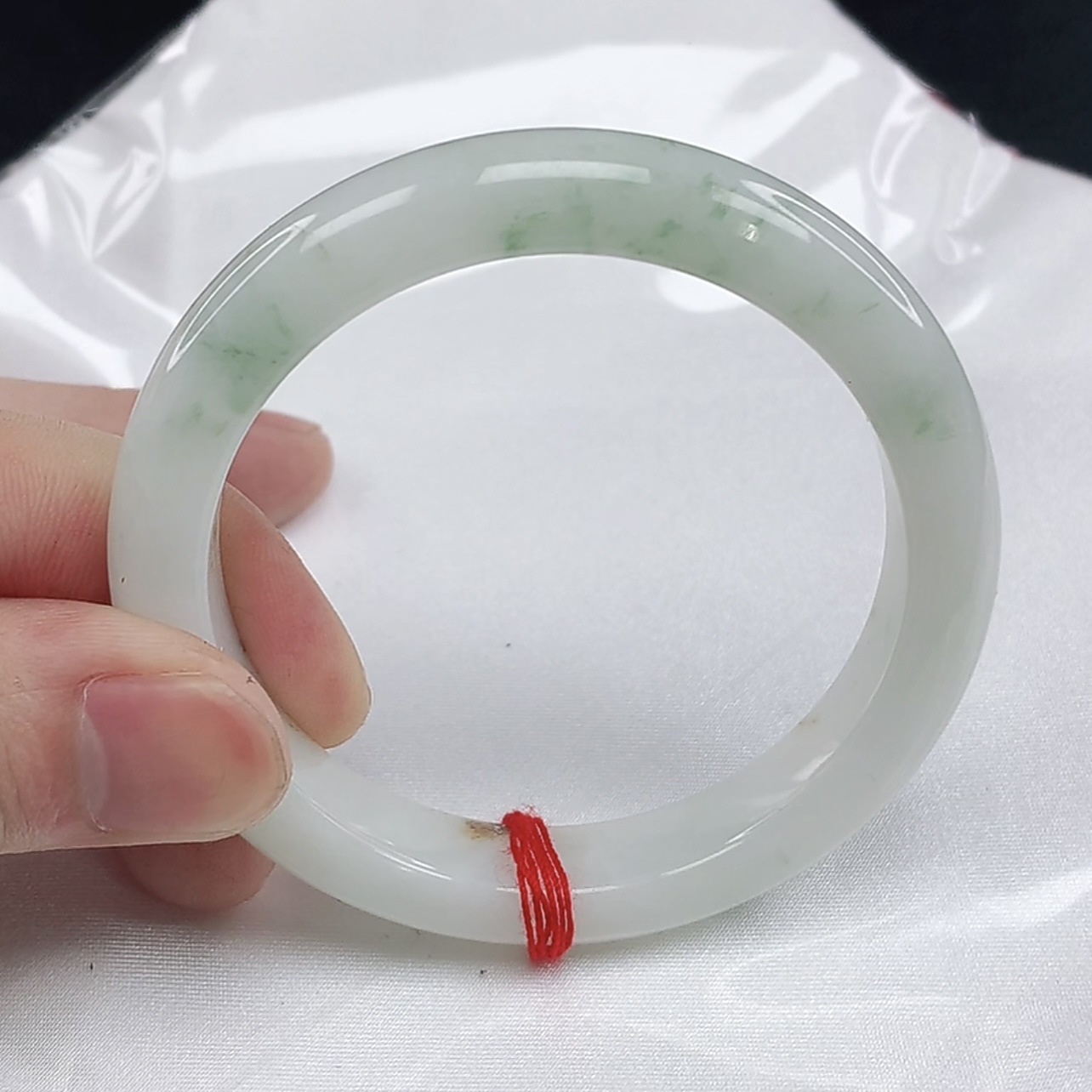 缅甸天然翡翠a货手镯，圈53.6（5036）正