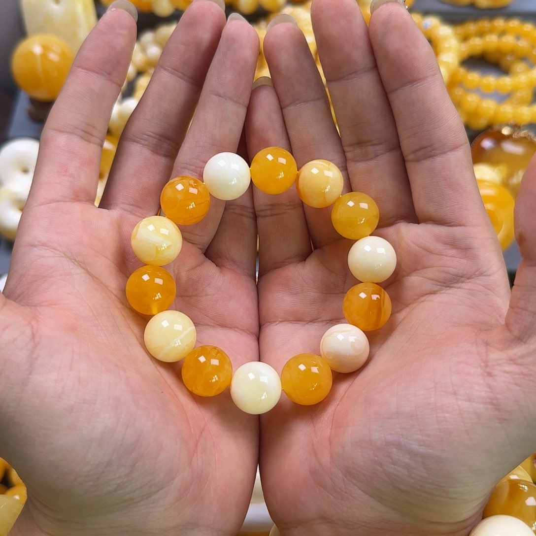 琥珀珠宝奇石未镶嵌15mm