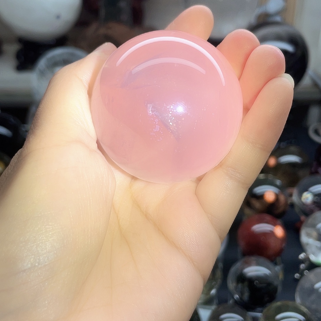 水晶珠宝半成品未镶嵌粉透卡5.21A31