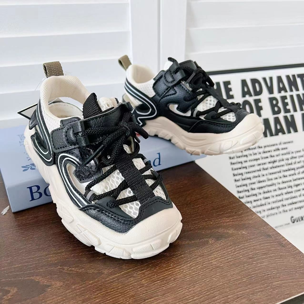 儿童2025夏季新款包头透气网镂空轻便魔术贴运动鞋XC23311