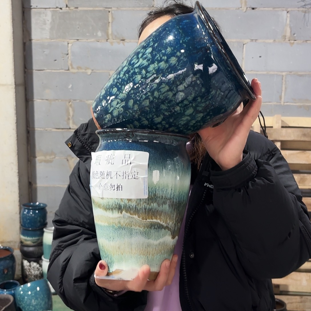 瑕疵两个高24/17红陶