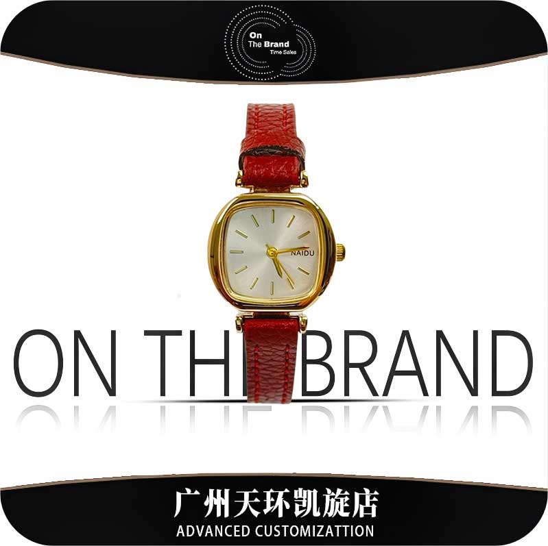 时尚小众方形女士石英表简约气质百搭小表盘皮带腕表ND35422