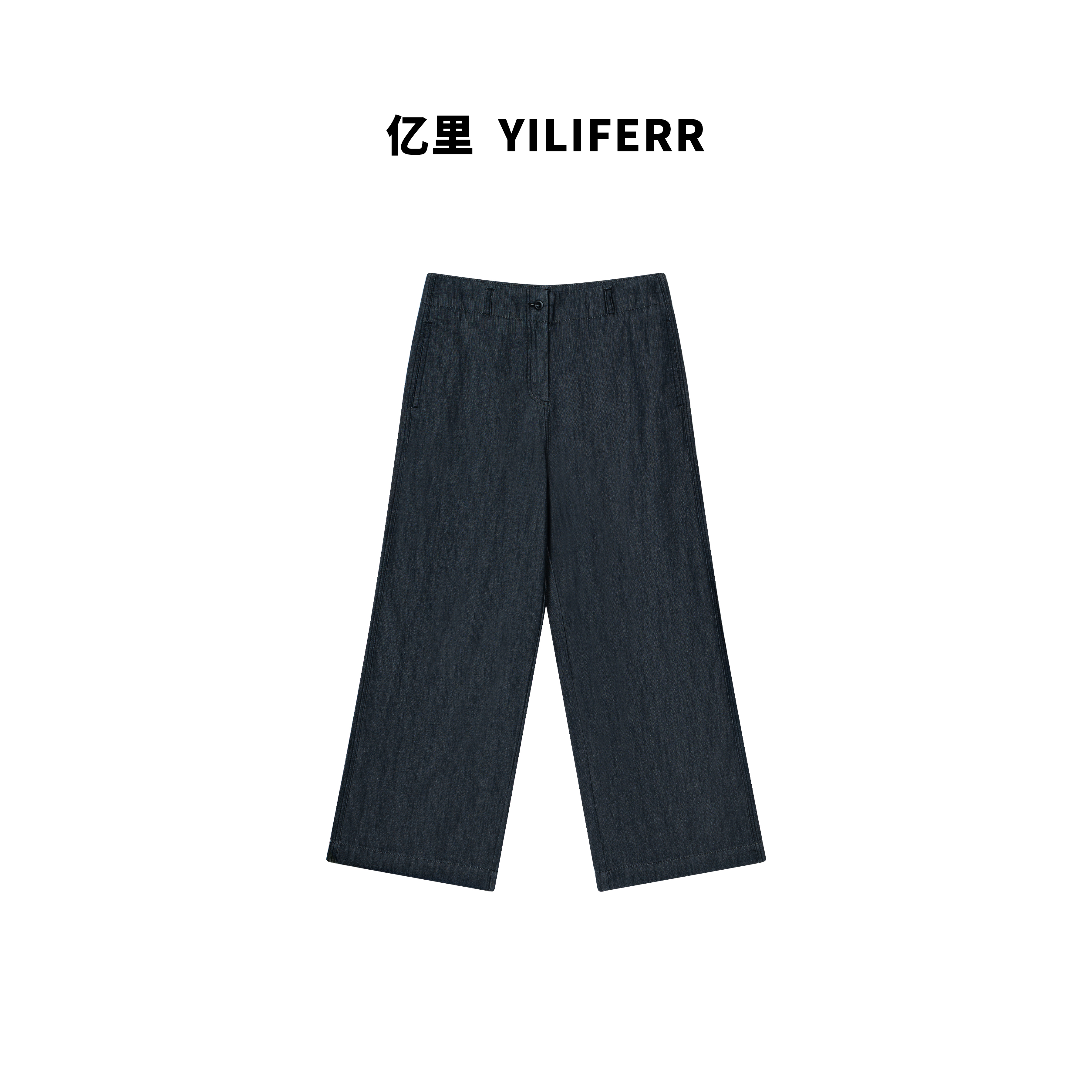【YILI显瘦女装】时尚舒适清爽通勤直筒休闲裤 Y1081