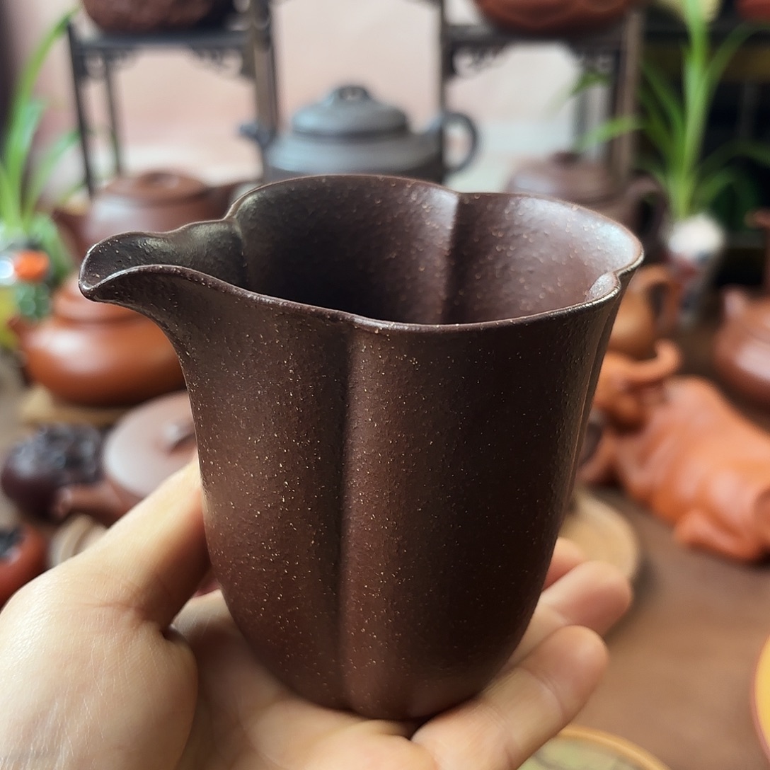 茶壶紫砂公道杯紫玉金砂190cc全手工