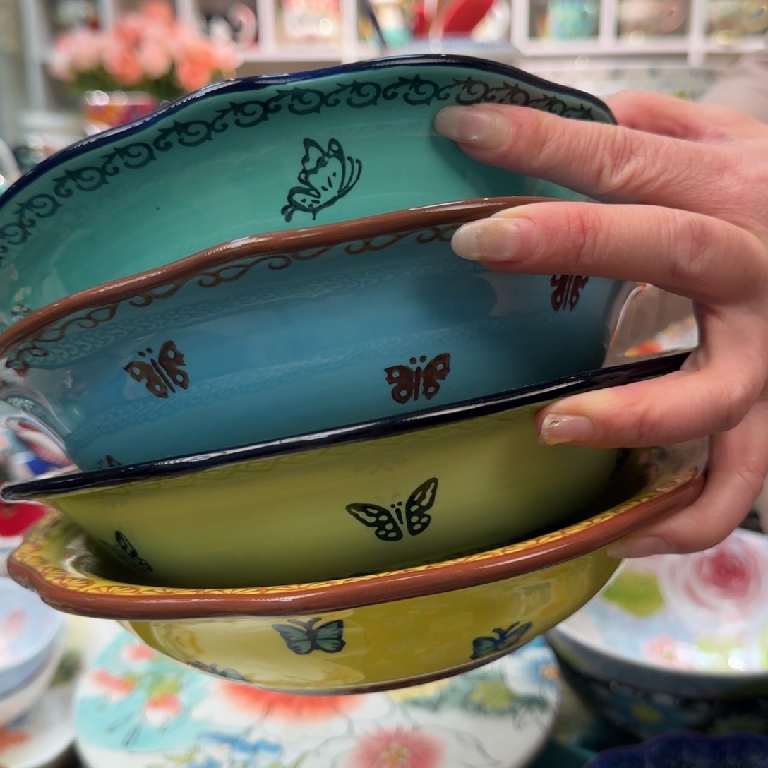 陶瓷8.25英寸草帽盘4只，看图