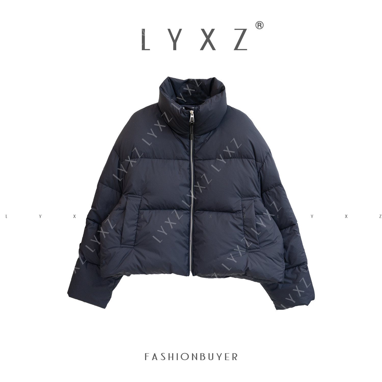 LYXZ x 【落日珊瑚】冬季新款百搭立领拉链羽绒服外套81549