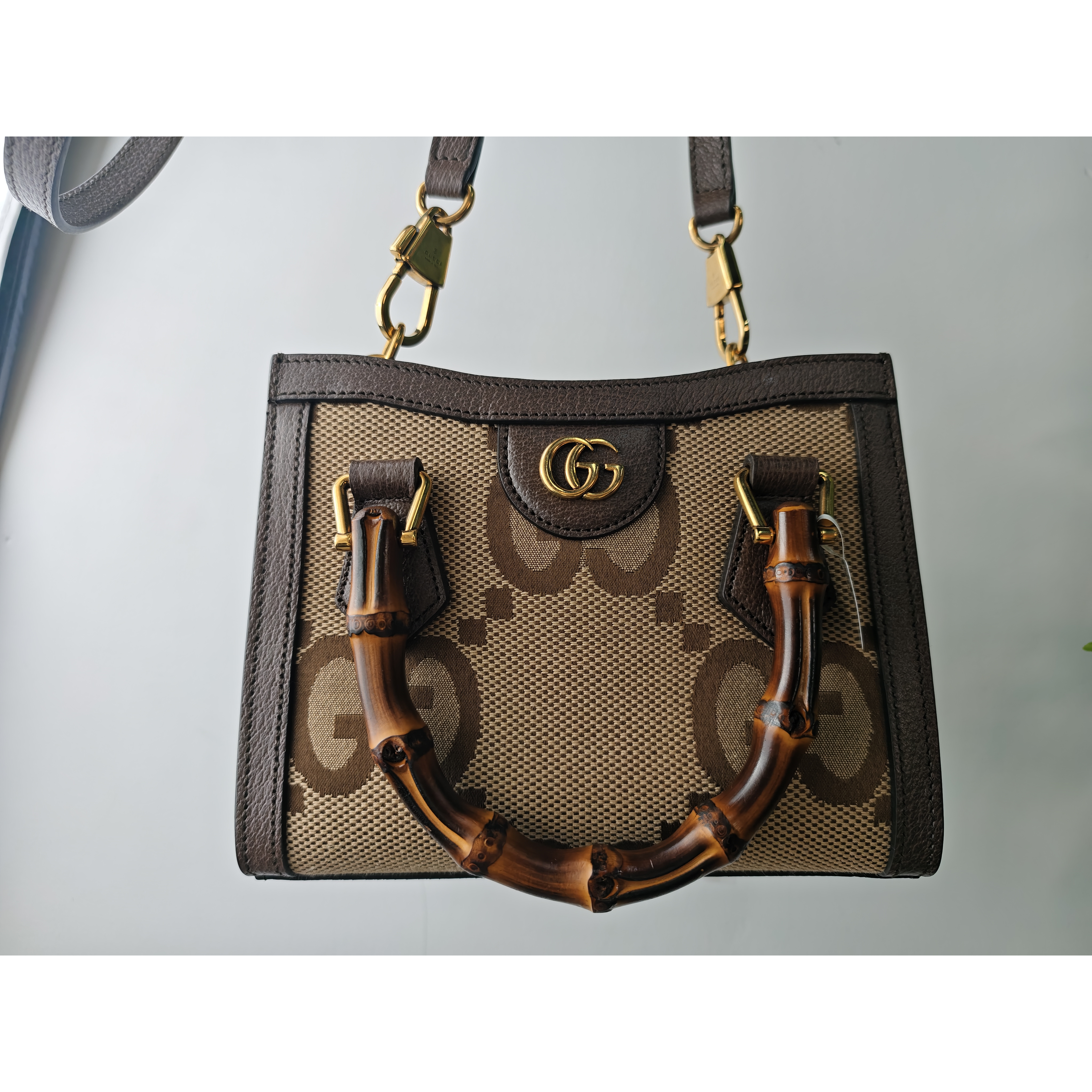 99新 GUCCI/古驰 竹节托特包/单肩斜跨手提包(D店)