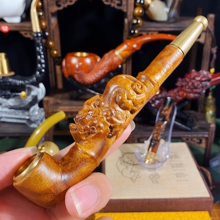 高端定制金丝楠烟嘴
