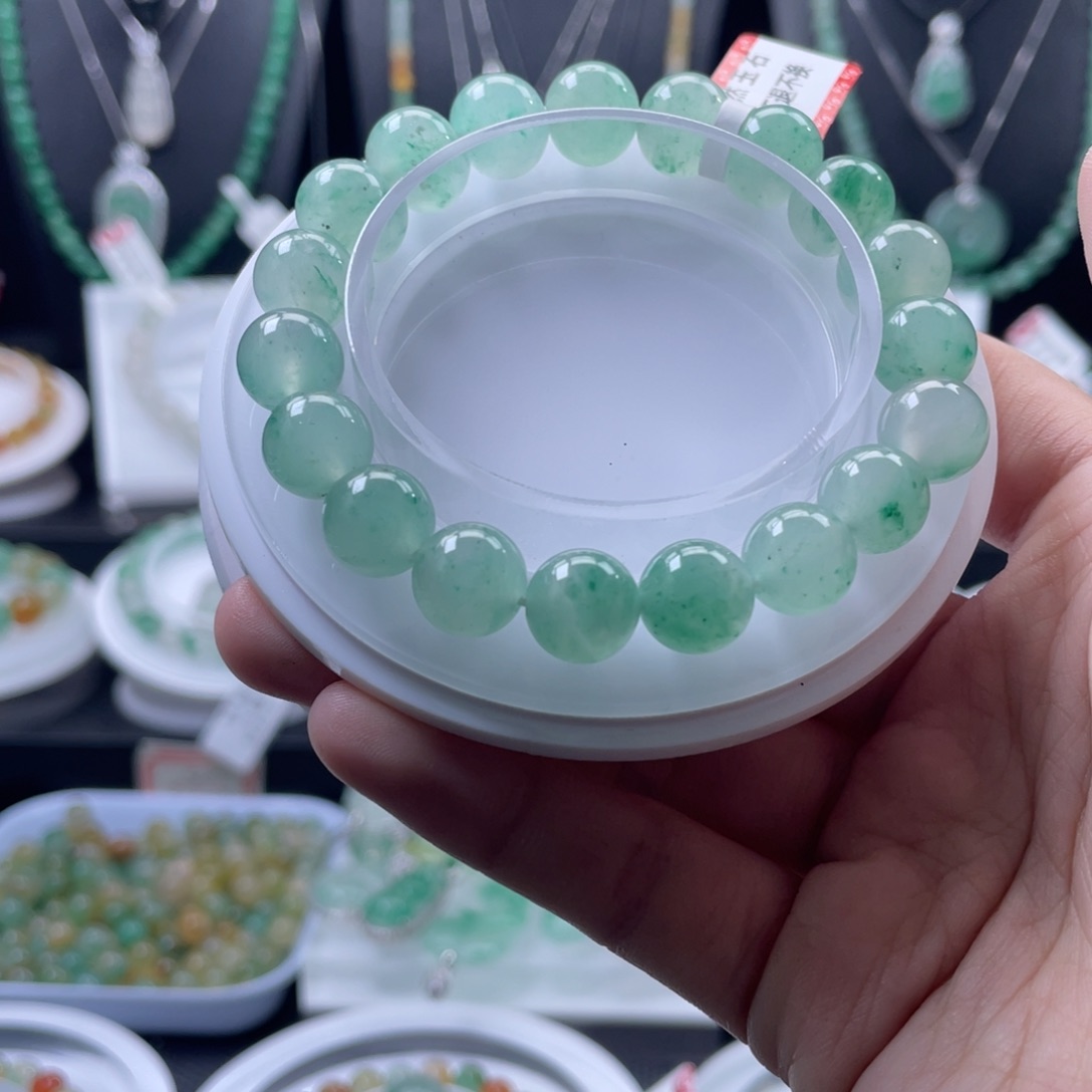 石英质玉（非洲翠）未镶嵌手串