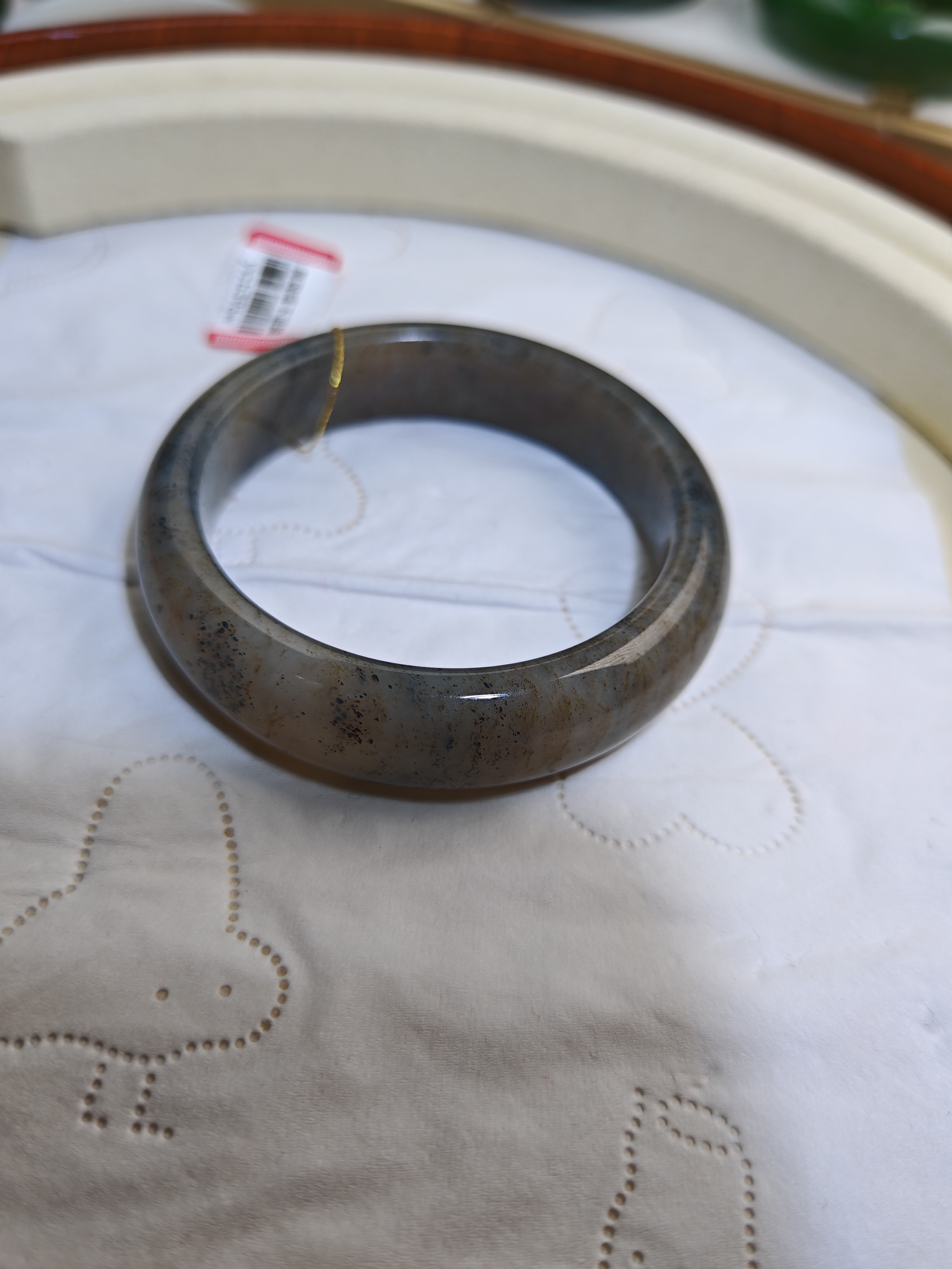 和田玉手镯圈口53.3