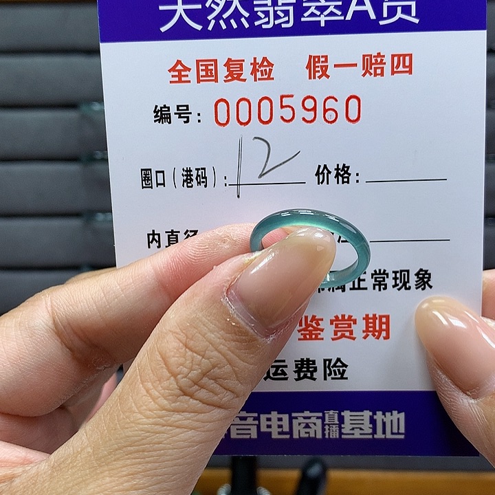 翡翠戒指未镶嵌 00005960