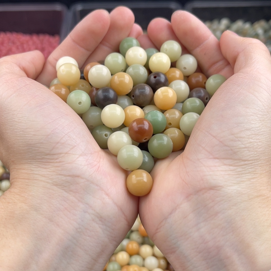 白玉菩提吊坠z 12mm/108颗 微瑕不售后