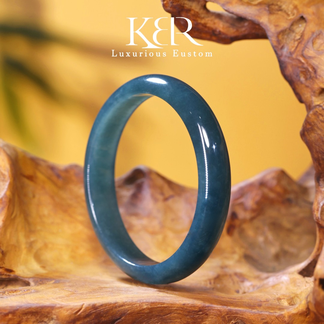 天然A货翡翠海蓝之谜手镯镯子气质百搭简约时尚女 KBR50720001