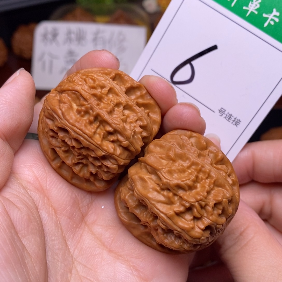 把件文玩核桃6白狮子4.0