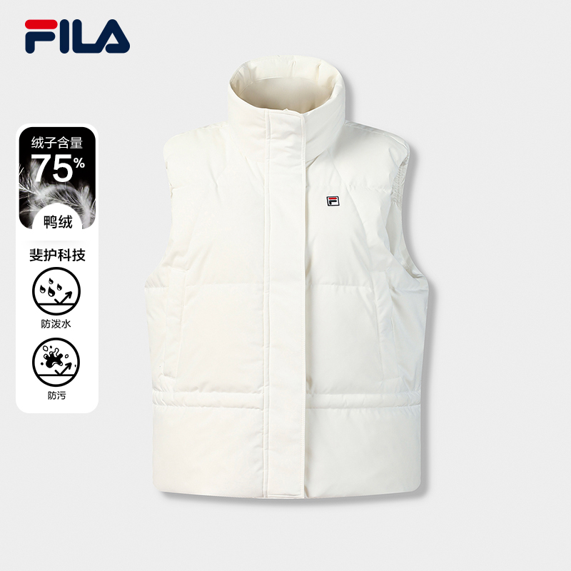 【休闲减龄保暖】FILA/斐乐女士冬新款时尚运动羽绒马甲F11W618904F