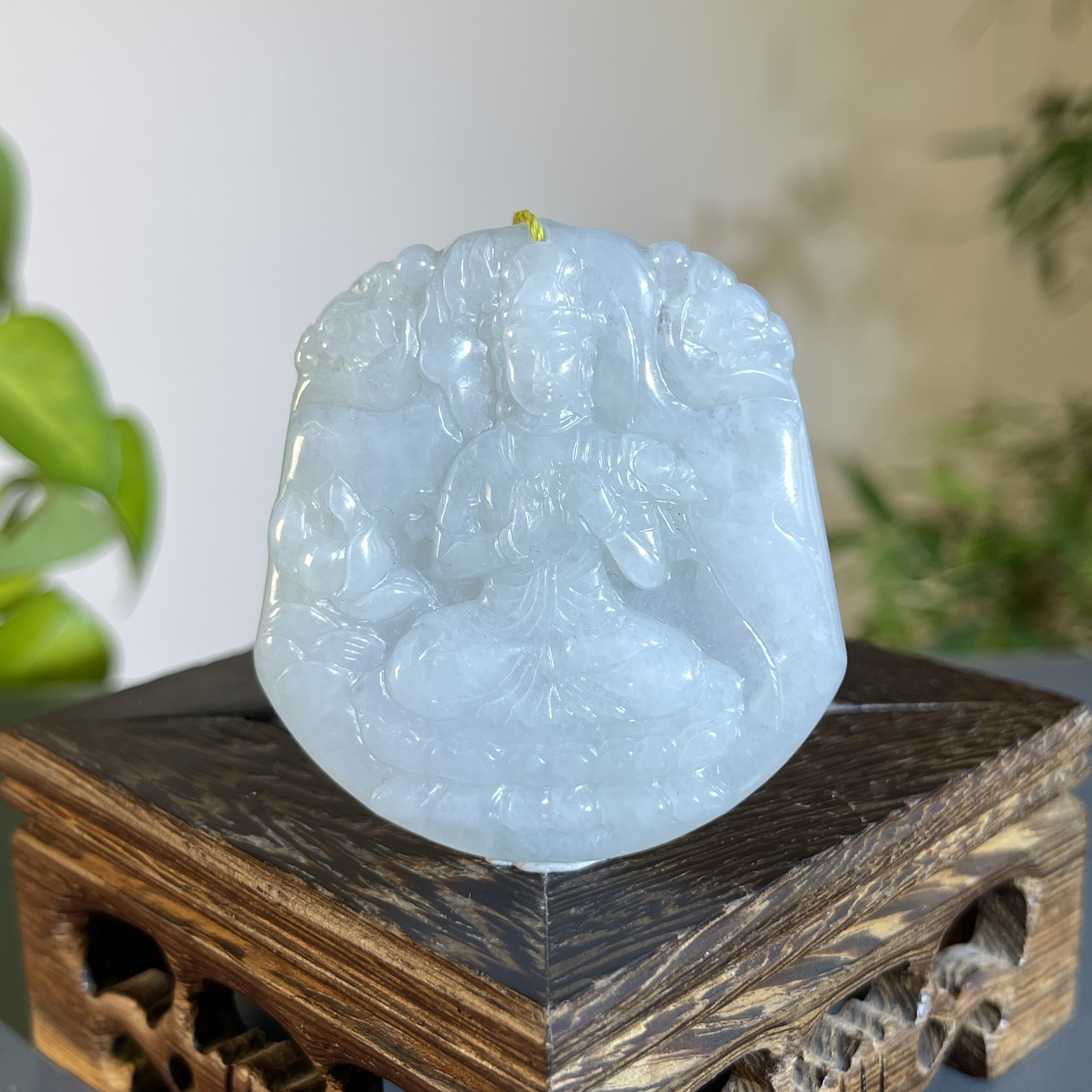 JTW12-014 天然缅甸A货翡翠 观音