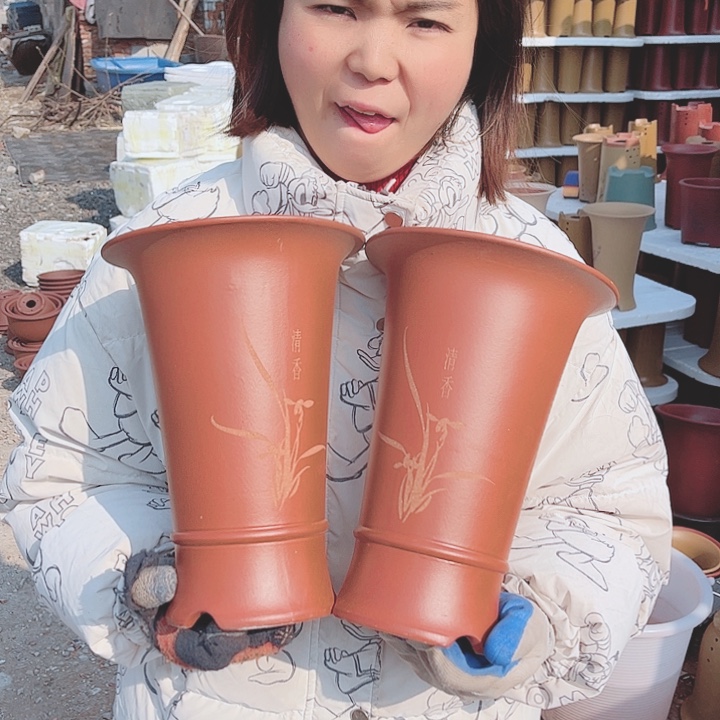 宜兴紫砂精品花盆 