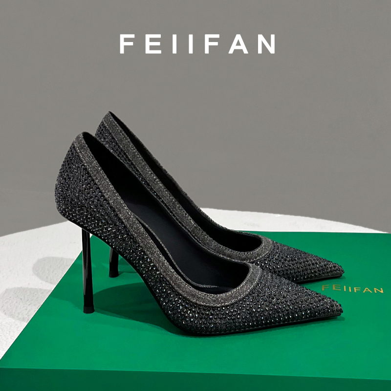 【现货】尖头高跟鞋2025春秋新款细跟高级感轻奢气质百搭单鞋女2615