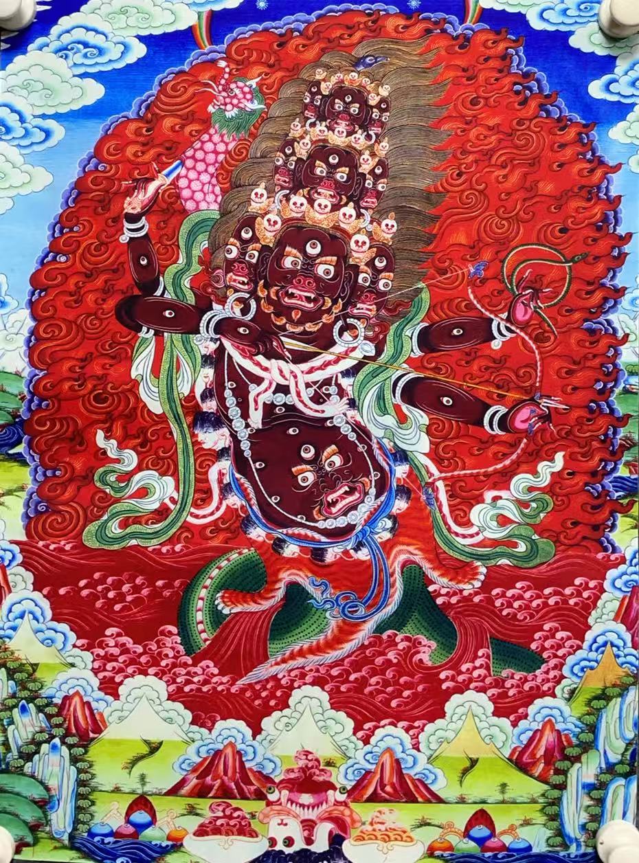 直播精选唐卡大黑天 编号0020大