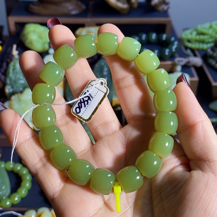 和田玉手链未镶嵌吾**登