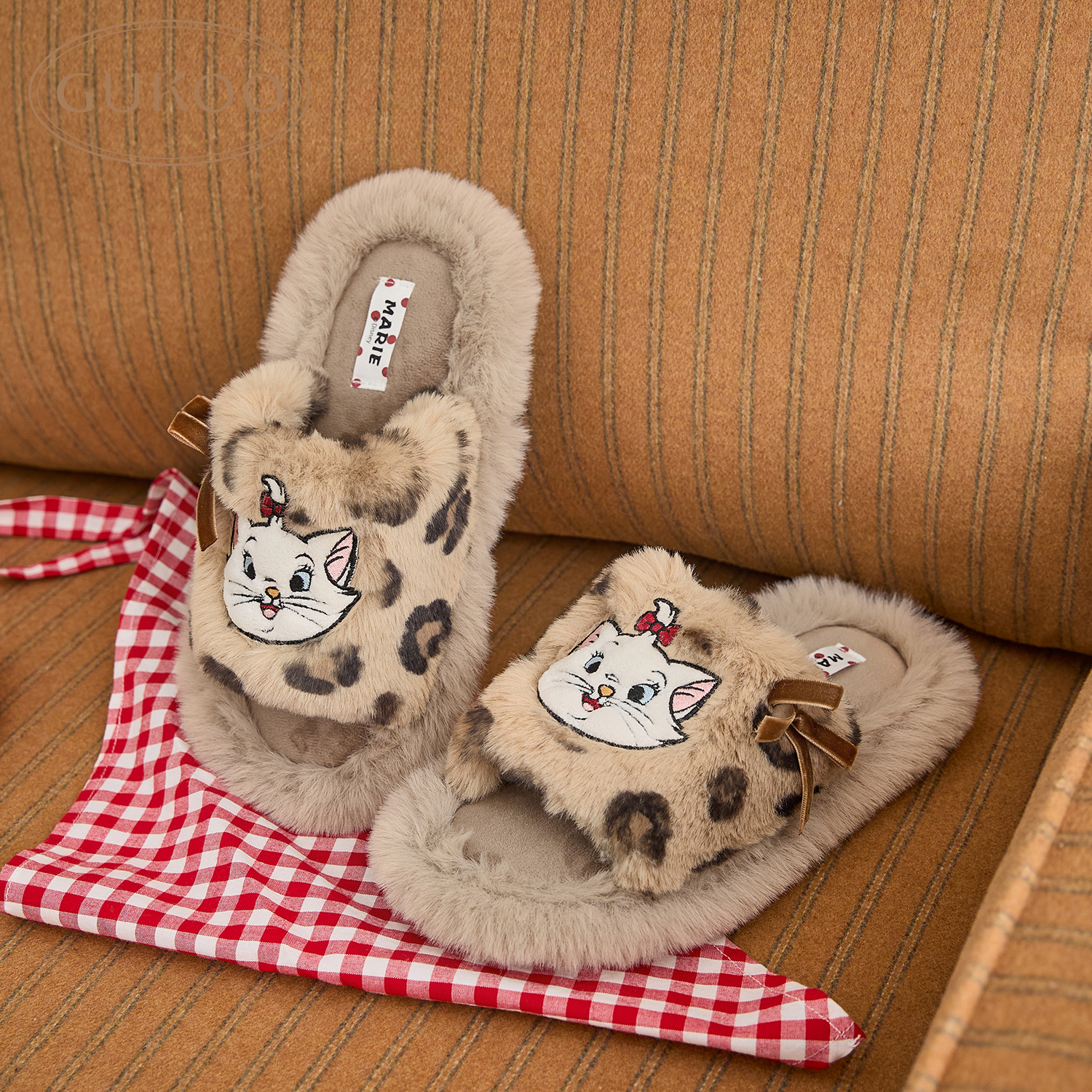 Gukoo/果壳HelloKitty玛丽猫联名卡通毛绒保暖居家毛毛拖鞋合集