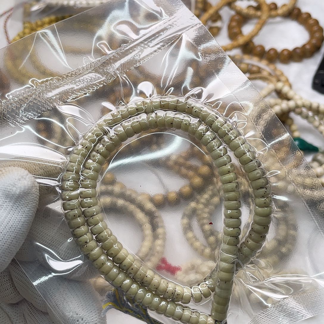 把件星月菩提玉化料3x6药片130颗