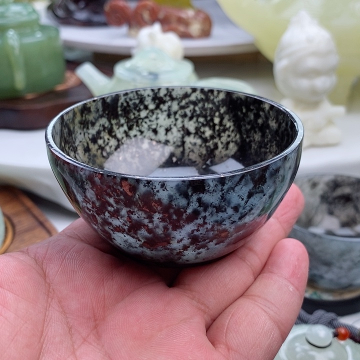 岫玉四大名玉杯100c c未镶嵌