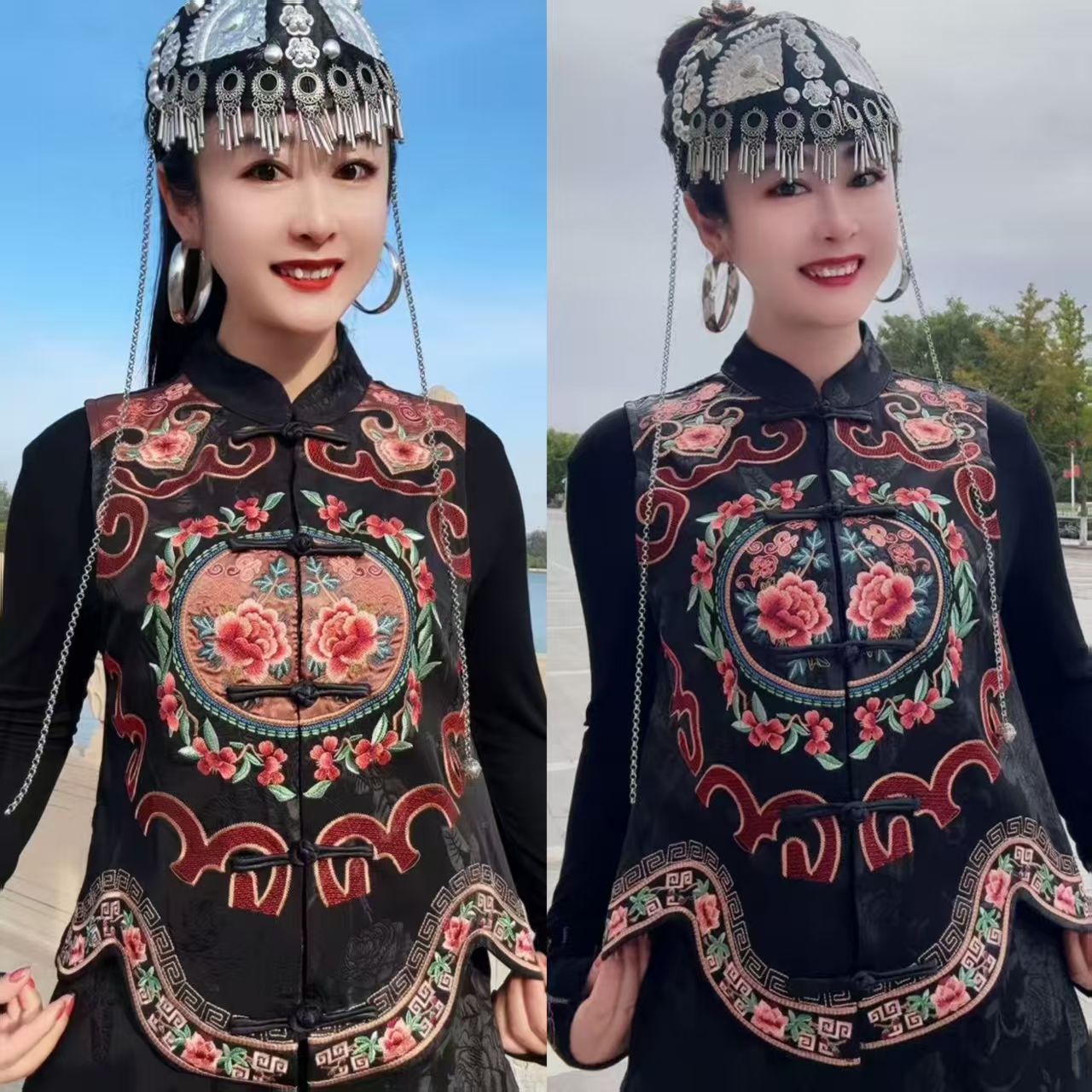 民族风常规款女刺绣马夹马甲唐汉布衣新款Y