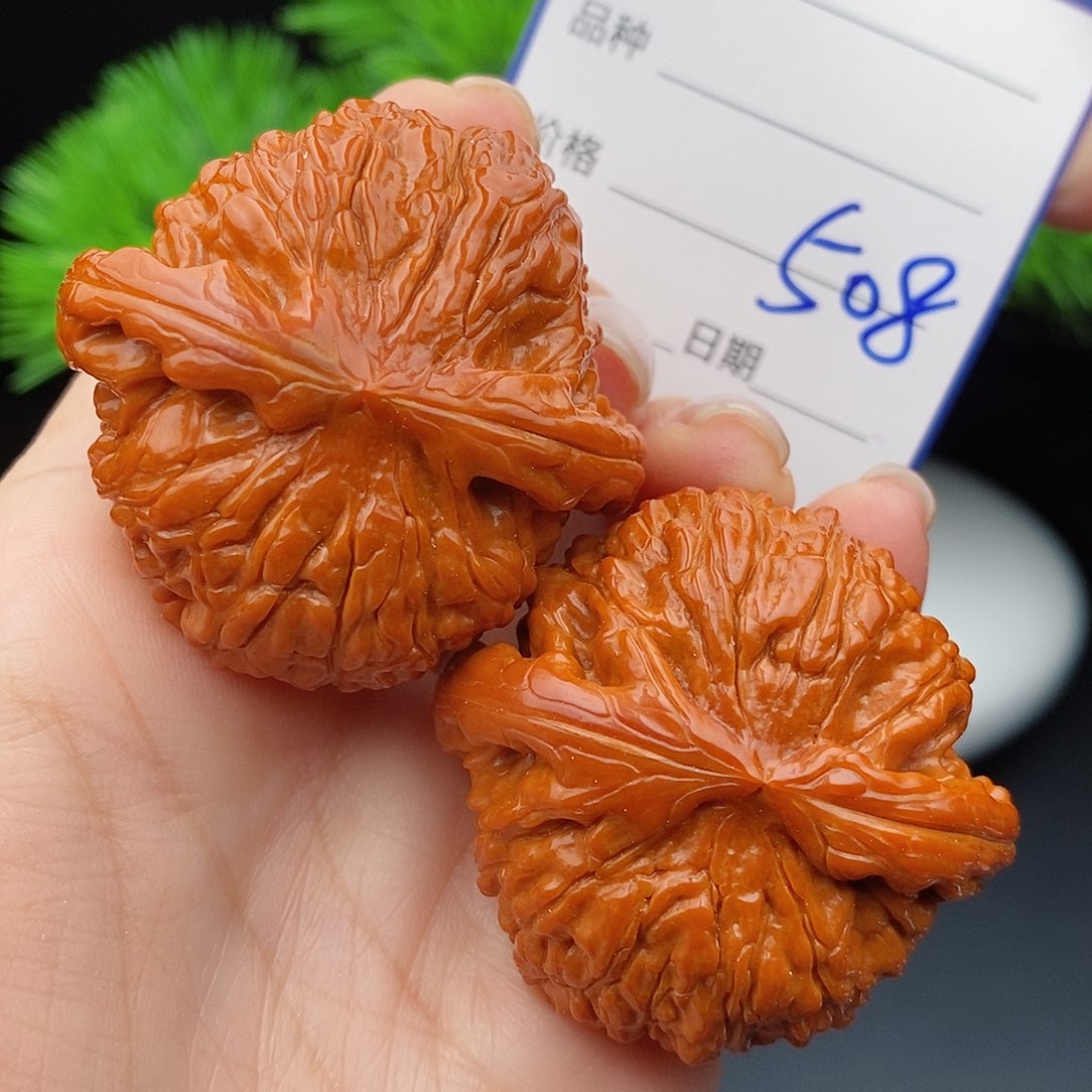 文玩核桃把件45闷白508