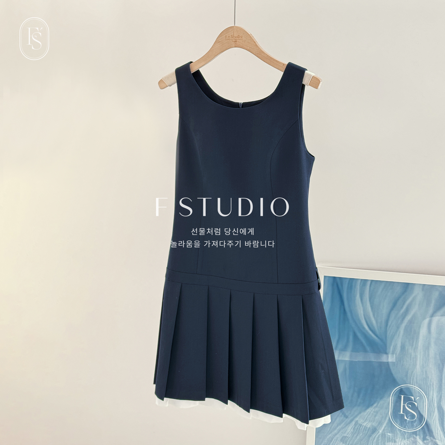 法儿家【风琴小调】FS405L021背心连衣裙NN