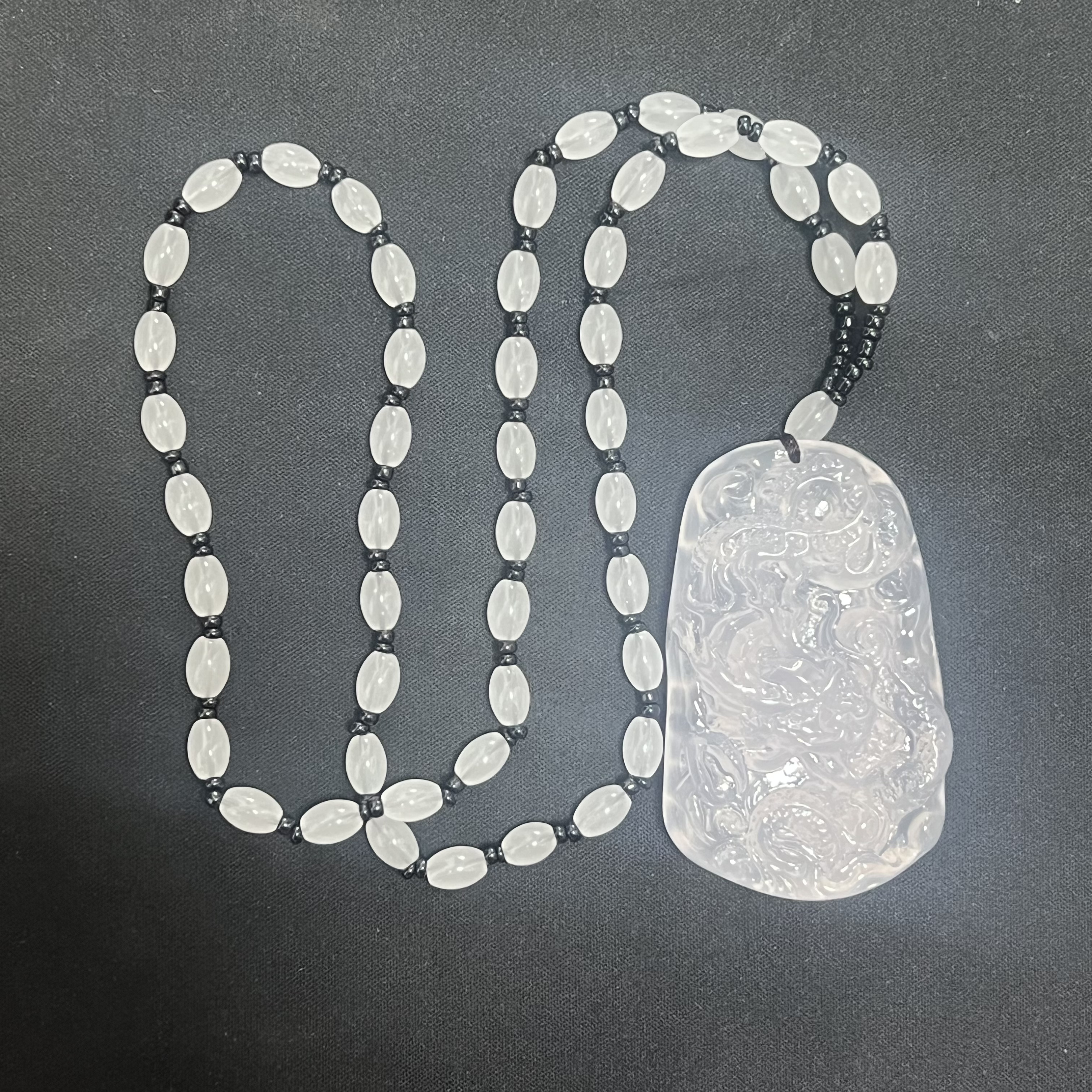 NY036白樱花菩提龙牌精品吊坠（无礼盒）