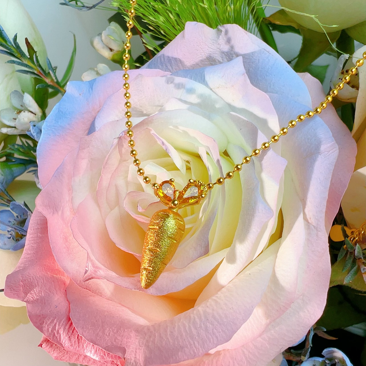 【丁老头甄选】精工胡萝卜项链30154