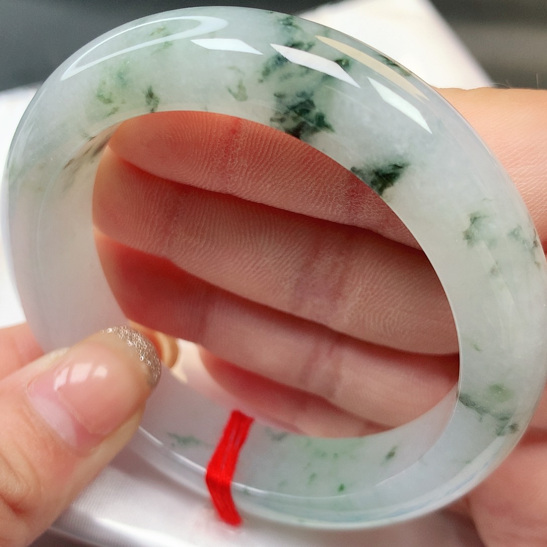 未镶嵌手镯翡翠缅甸纯天然A货翡翠冰飘花139号