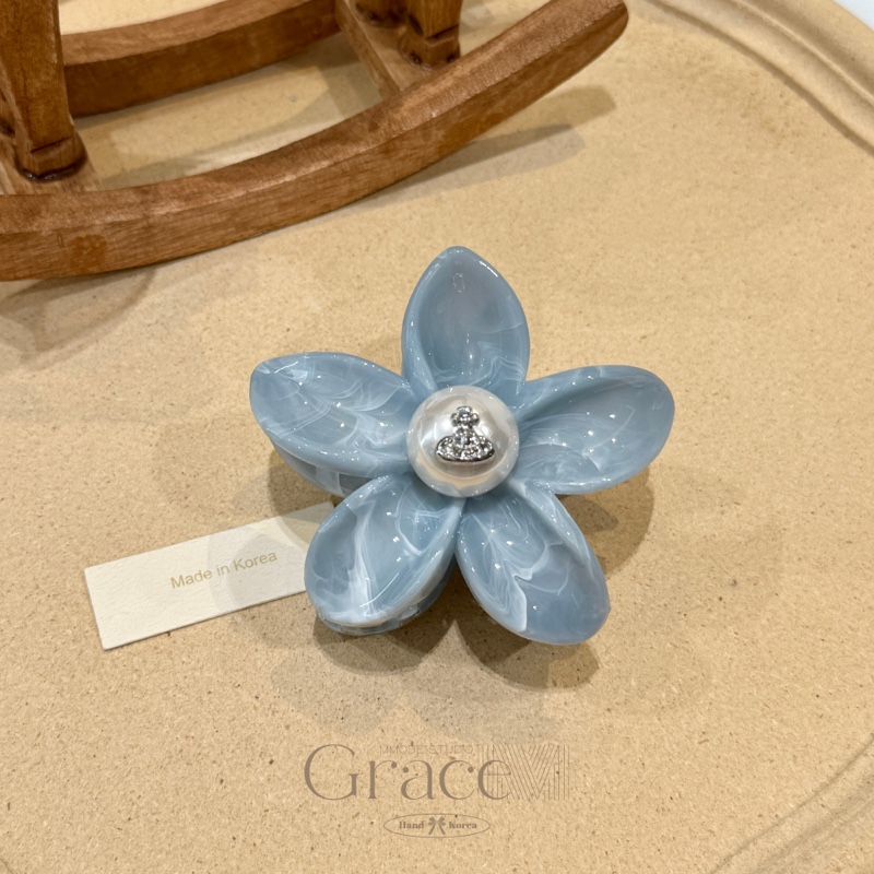 「夏浪系列-海棠花」韩国25春夏大抓夹鲨鱼夹后盘发夹