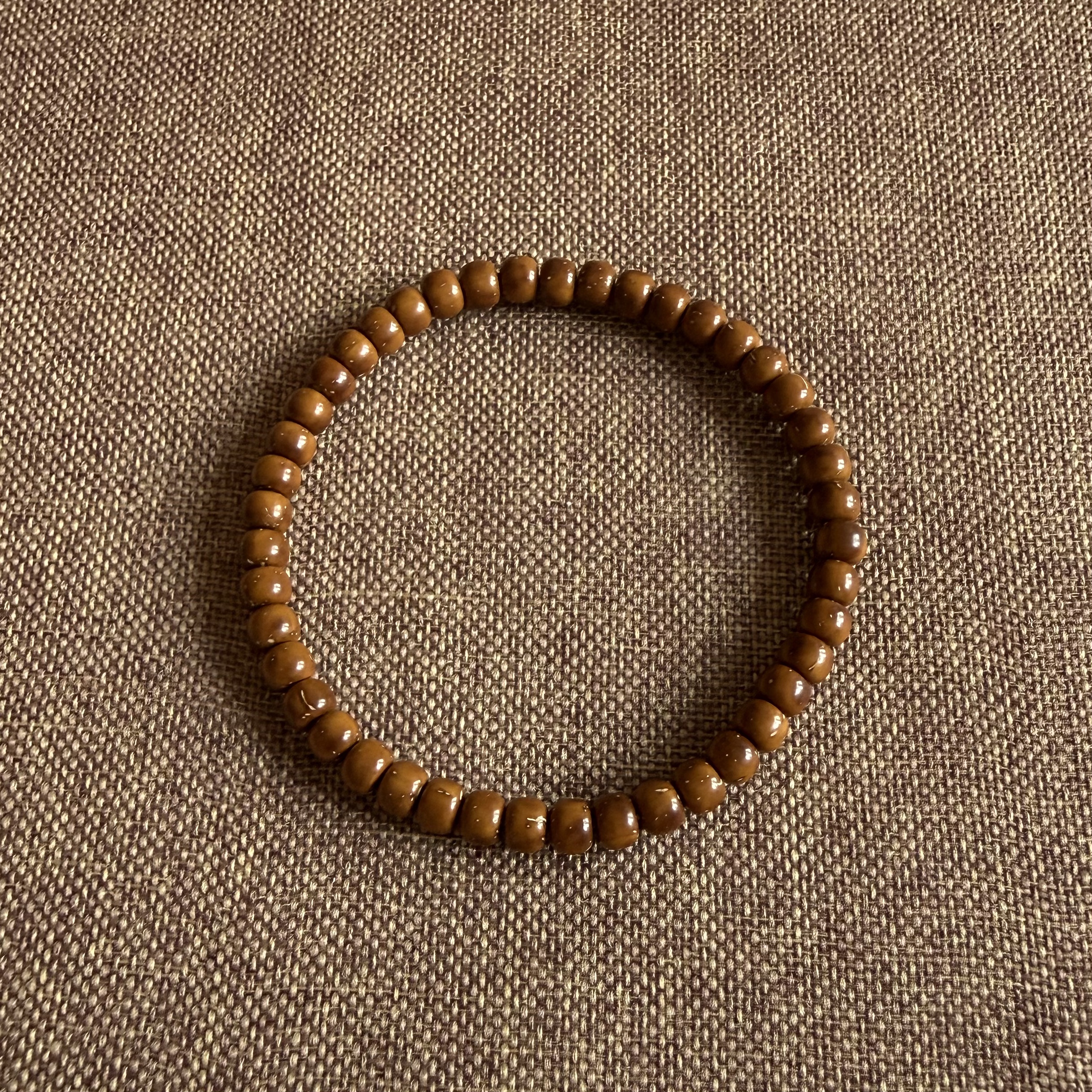 紫金鼠纯肉少棕线苹果圆手串小老型卡5-6mm