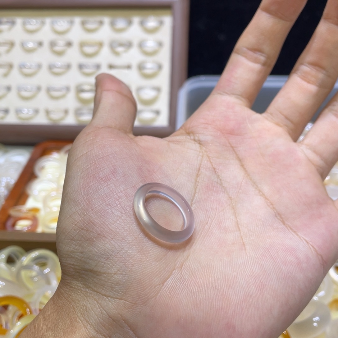 玛瑙/玉髓未镶嵌戒指64号港15