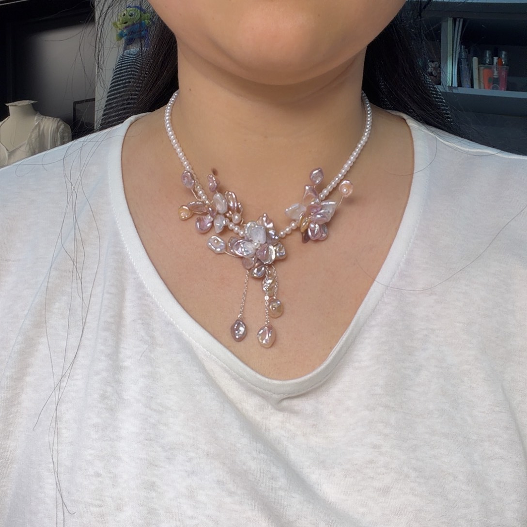 琉璃纯铜合金项链