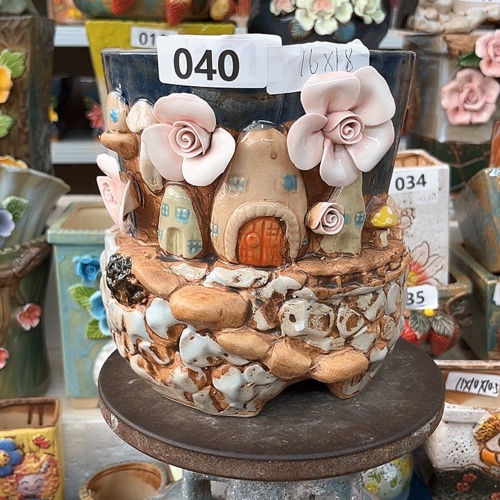 紫砂花盆粗陶材质多肉花盆