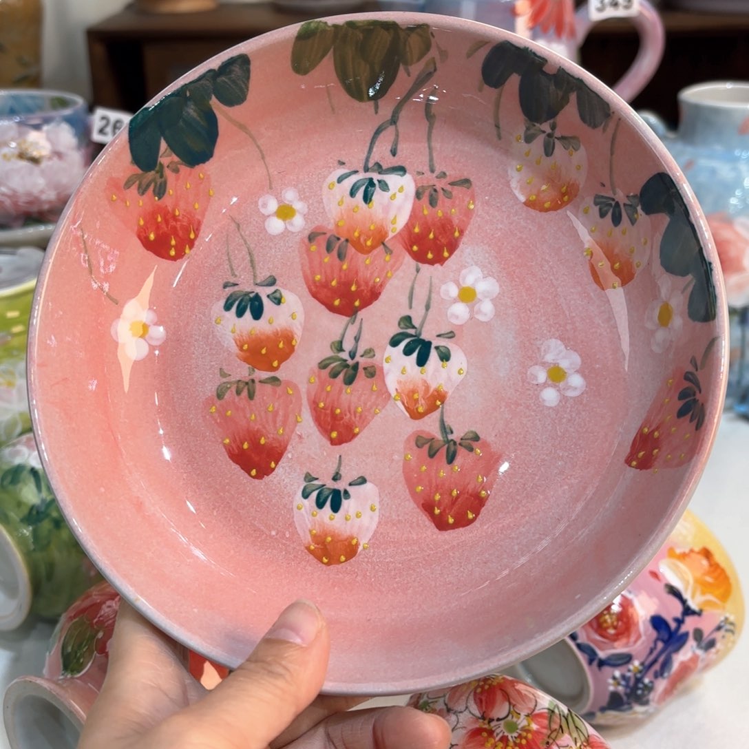 暮***y景德镇手绘高温釉下彩陶瓷茶具