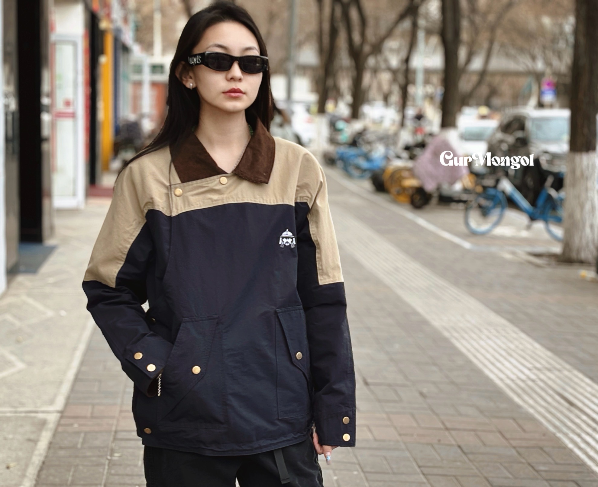 GUR新款薄棉服春秋时尚百搭民族风格潮流20250218