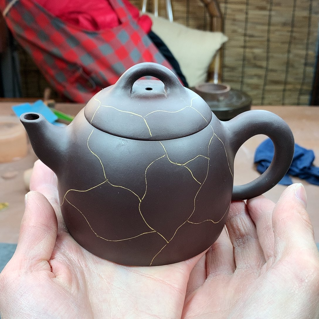 紫砂茶壶  秦权 紫泥