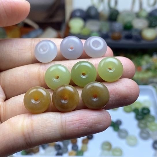 和田玉配件未镶嵌平安扣25一颗 任选