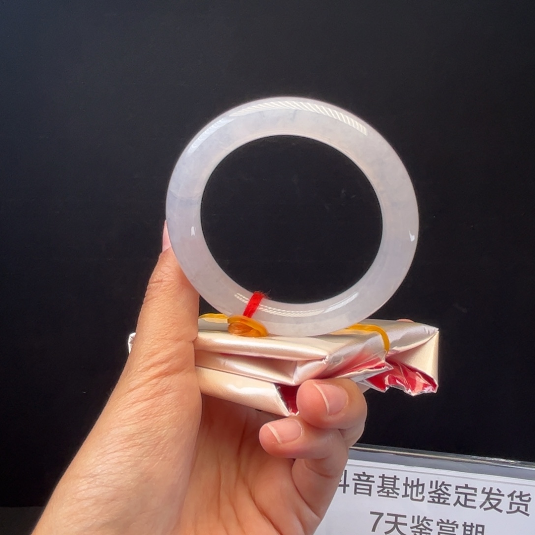 翡翠未镶嵌手镯圆条序号18