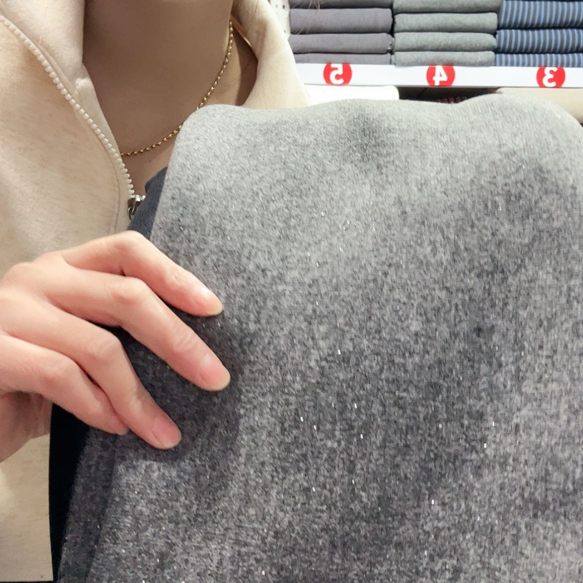 【闪购商品】撒金中灰色羊绒两米