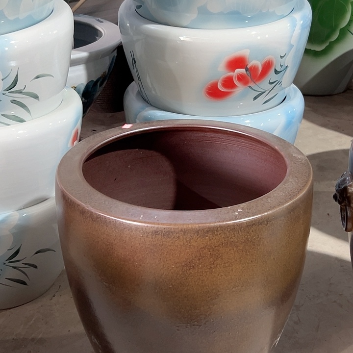 景德镇陶瓷鱼缸直径52厘米高56厘米