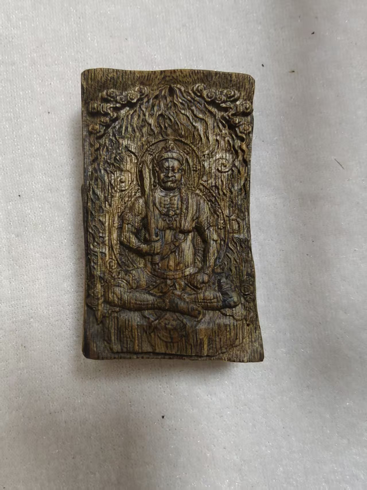 原木精工双面雕刻牌挂件